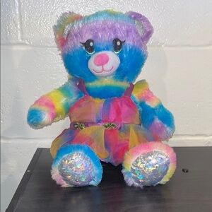 Build A Bear Workshop - Rainbow Stripe Sparkle Bear